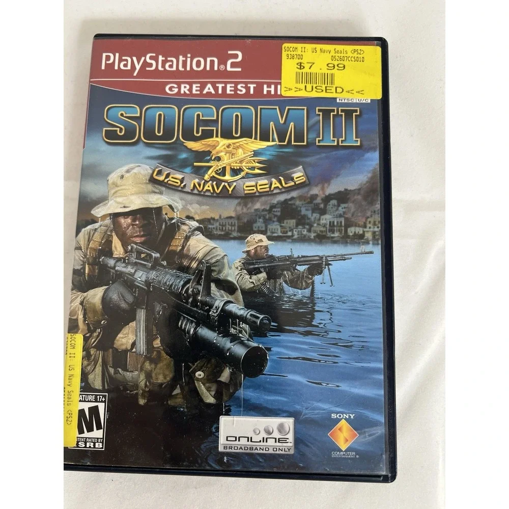 SOCOM II U.S. Navy SEALs PS2 Complete CIB w/ Manual PlayStation 2 Tested